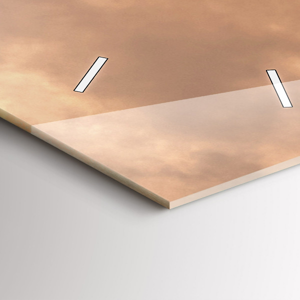 Ceas vertical de perete din sticlă Animale și apus