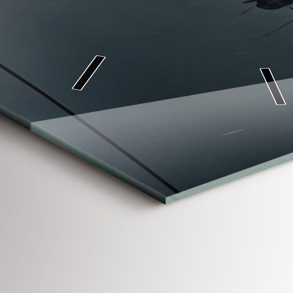 Ceas vertical de perete din sticlă Clădire apocaliptică