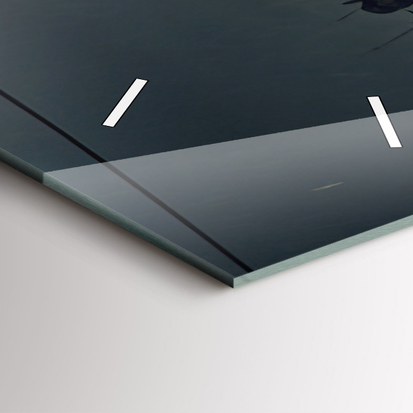 Ceas vertical de perete din sticlă Clădire apocaliptică