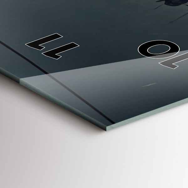 Ceas vertical de perete din sticlă Clădire apocaliptică