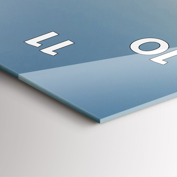 Ceas vertical de perete din sticlă Tractor într-un câmp agricol