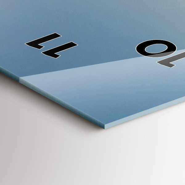 Ceas vertical de perete din sticlă Tractor într-un câmp agricol