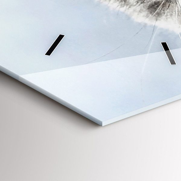 Ceas vertical de perete din sticlă Pisica pe canapea