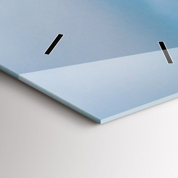 Ceas vertical de perete din sticlă Capul unei girafe pe cer