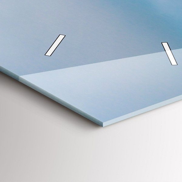 Ceas vertical de perete din sticlă Capul unei girafe pe cer