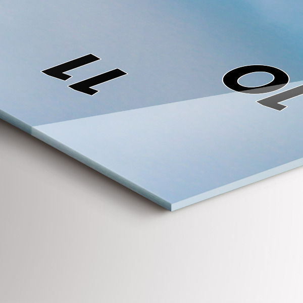 Ceas vertical de perete din sticlă Capul unei girafe pe cer