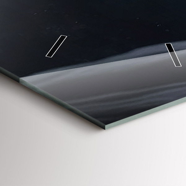 Ceas vertical de perete din sticlă Omul pe fundalul lunii