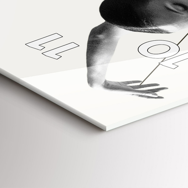 Ceas vertical de perete din sticlă Dansatoare abstractă