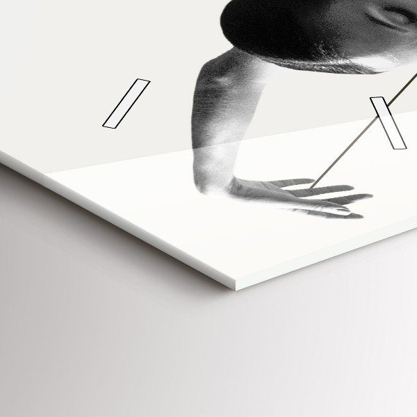 Ceas vertical de perete din sticlă Dansatoare abstractă