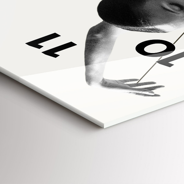 Ceas vertical de perete din sticlă Dansatoare abstractă