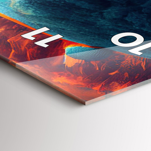 Ceas vertical de perete din sticlă Lumea futuristă