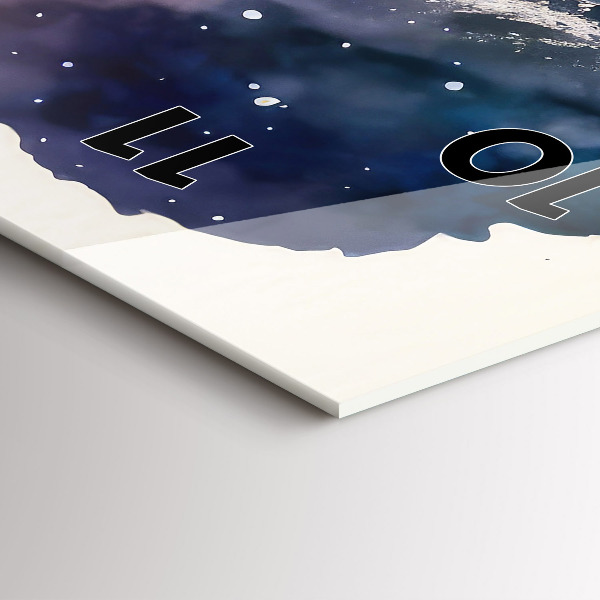 Ceas vertical de perete din sticlă Meditație stil de viață