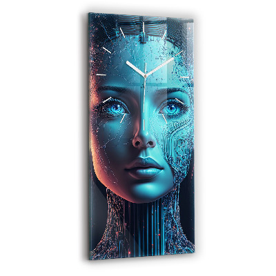 Ceas vertical de perete din sticlă Inteligenţă artificială