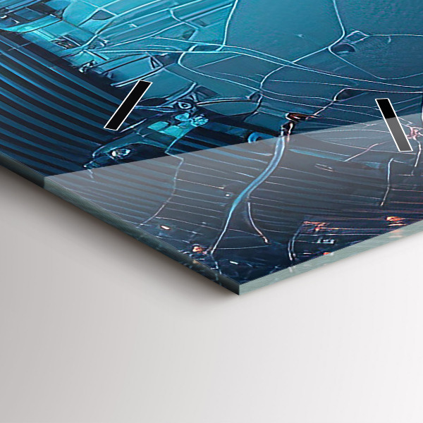 Ceas vertical de perete din sticlă Inteligenţă artificială