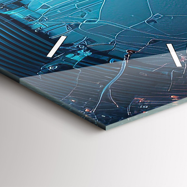 Ceas vertical de perete din sticlă Inteligenţă artificială