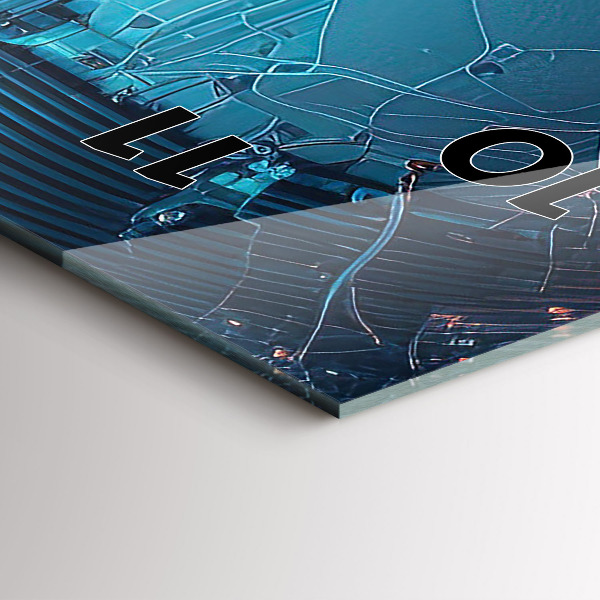 Ceas vertical de perete din sticlă Inteligenţă artificială