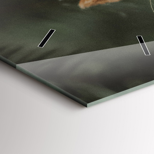 Ceas vertical de perete din sticlă Veveriță și natură sălbatică