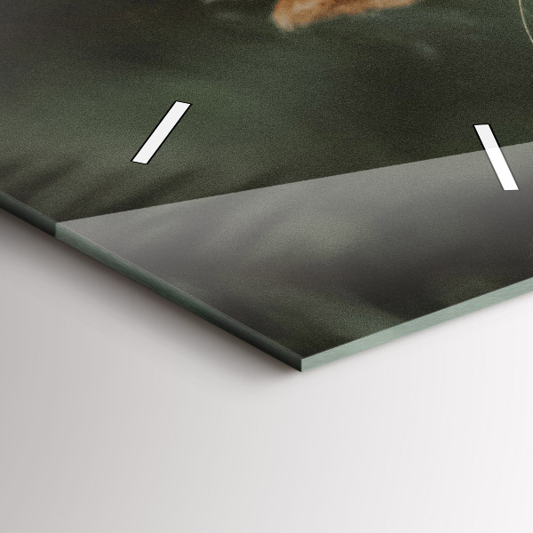 Ceas vertical de perete din sticlă Veveriță și natură sălbatică