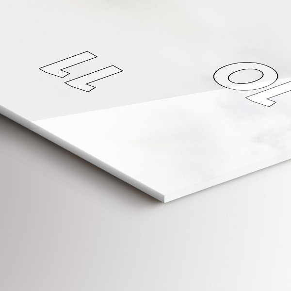 Ceas vertical de perete din sticlă Vedere la munte