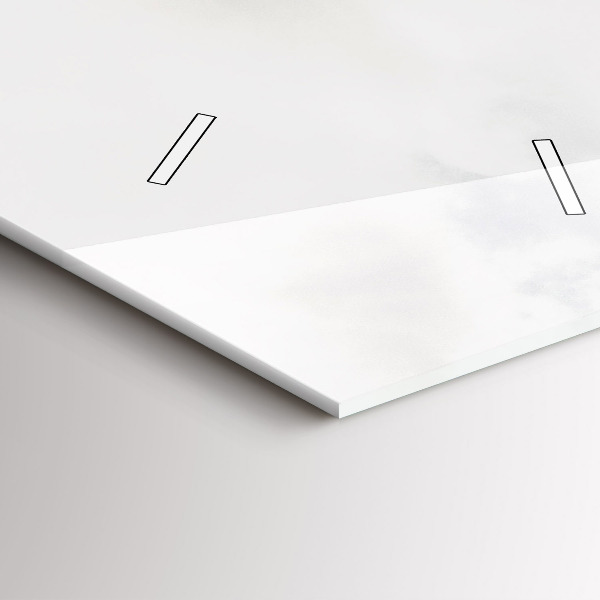 Ceas vertical de perete din sticlă Vedere la munte