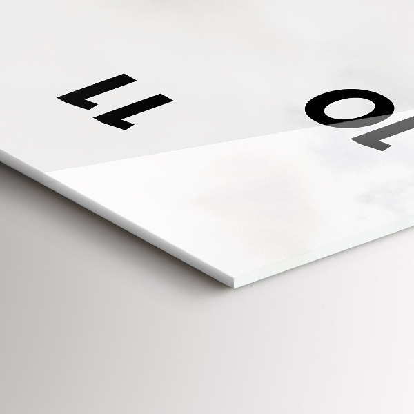 Ceas vertical de perete din sticlă Vedere la munte