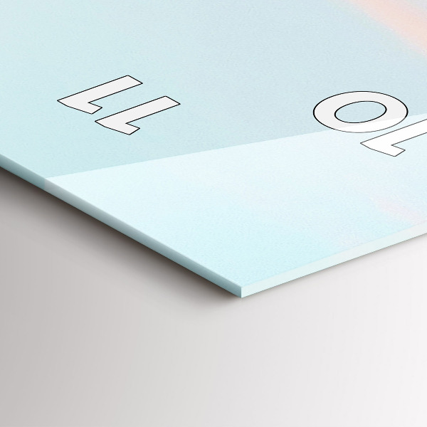 Ceas vertical de perete din sticlă Lanț muntos iarna