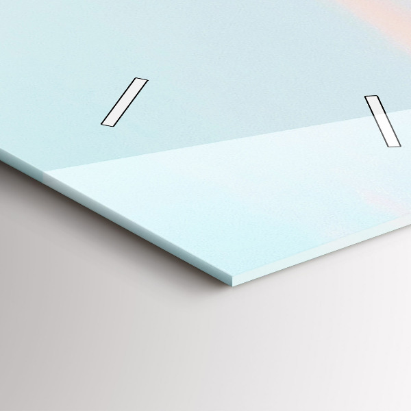 Ceas vertical de perete din sticlă Lanț muntos iarna