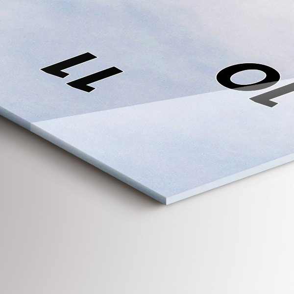 Ceas vertical de perete din sticlă Vehicul în deșertul Kamchatka