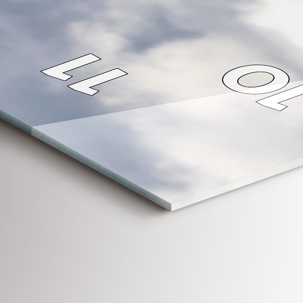 Ceas vertical de perete din sticlă Capră în Valea Aostei