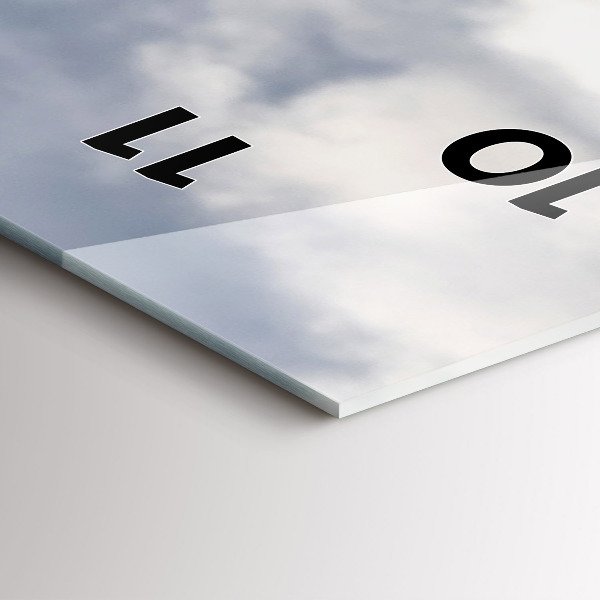 Ceas vertical de perete din sticlă Capră în Valea Aostei