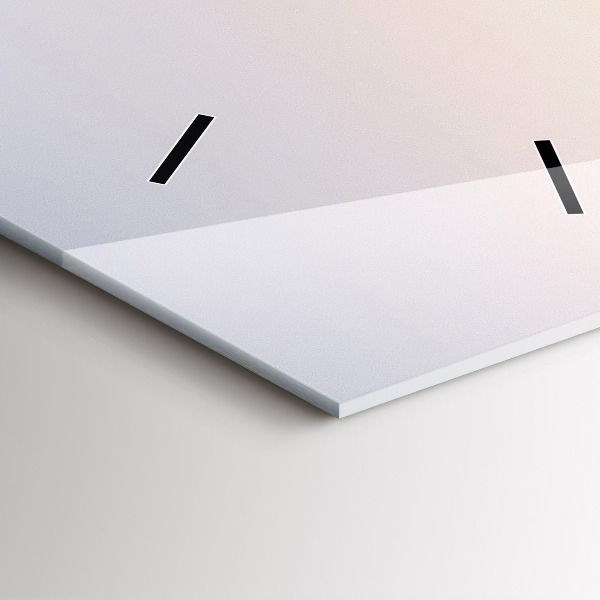 Ceas vertical de perete din sticlă Panorama Varșoviei