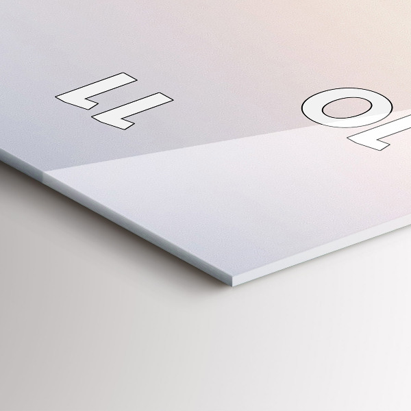 Ceas vertical de perete din sticlă Panorama Varșoviei