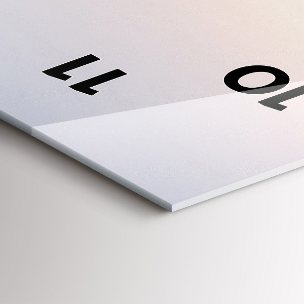 Ceas vertical de perete din sticlă Panorama Varșoviei