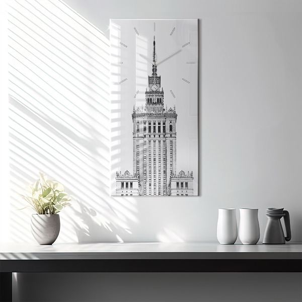 Ceas vertical de perete din sticlă Palatul Culturii și Științei