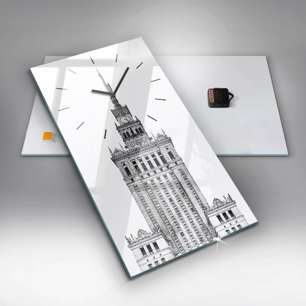 Ceas vertical de perete din sticlă Palatul Culturii și Științei