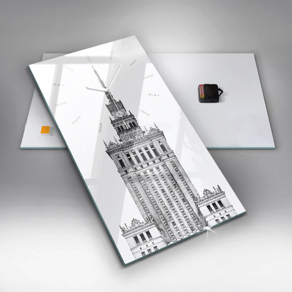 Ceas vertical de perete din sticlă Palatul Culturii și Științei