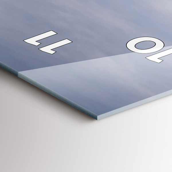 Ceas vertical de perete din sticlă Barcelona Surfer