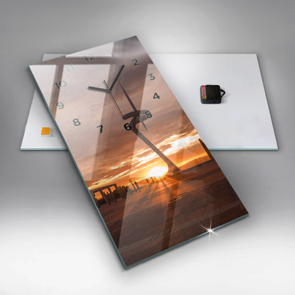 Ceas vertical de perete din sticlă Parcul Olimpic Barcelona