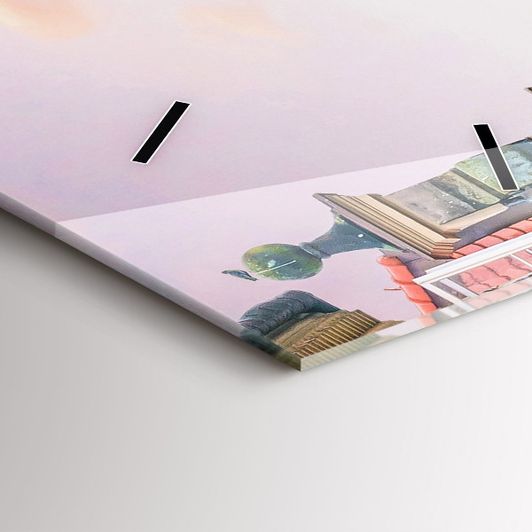 Ceas vertical de perete din sticlă Orașul Vechi din Varșovia