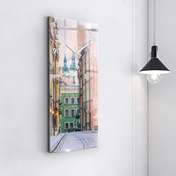Ceas vertical de perete din sticlă Orașul Vechi din Varșovia