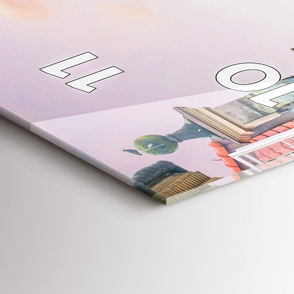 Ceas vertical de perete din sticlă Orașul Vechi din Varșovia