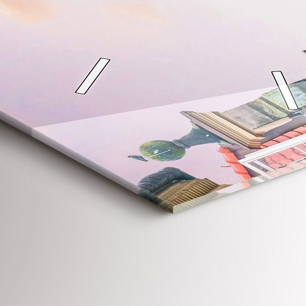 Ceas vertical de perete din sticlă Orașul Vechi din Varșovia