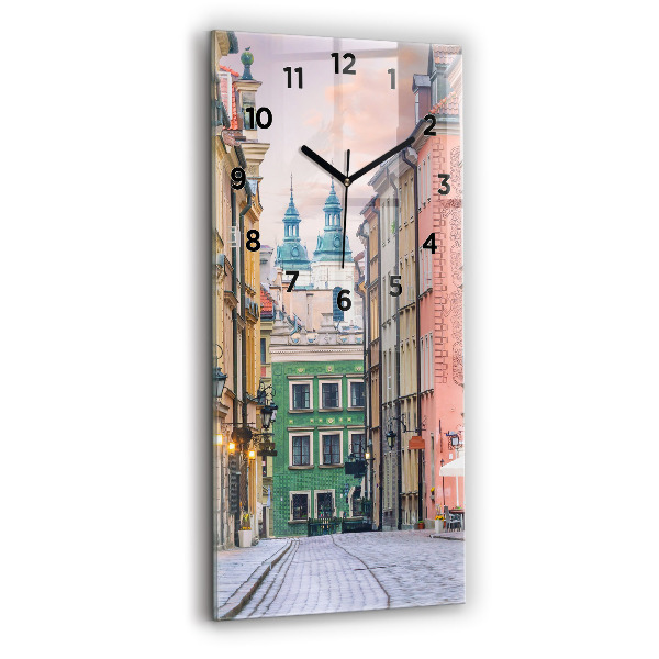 Ceas vertical de perete din sticlă Orașul Vechi din Varșovia