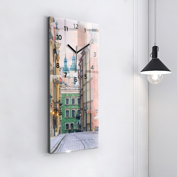 Ceas vertical de perete din sticlă Orașul Vechi din Varșovia