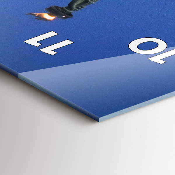 Ceas vertical de perete din sticlă Statuia Libertății New York