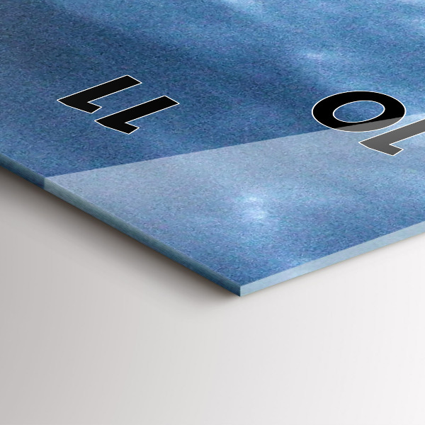 Ceas vertical de perete din sticlă Panorama New York-ului