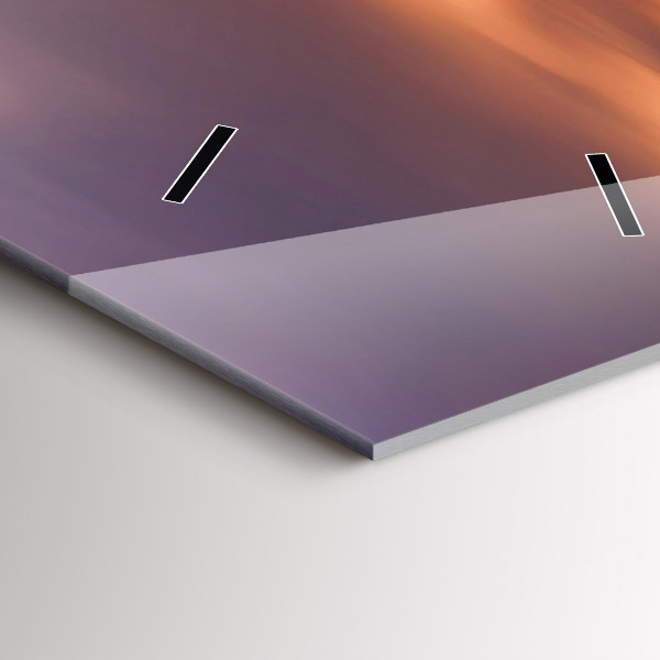 Ceas vertical de perete din sticlă Panorama orasului apusului