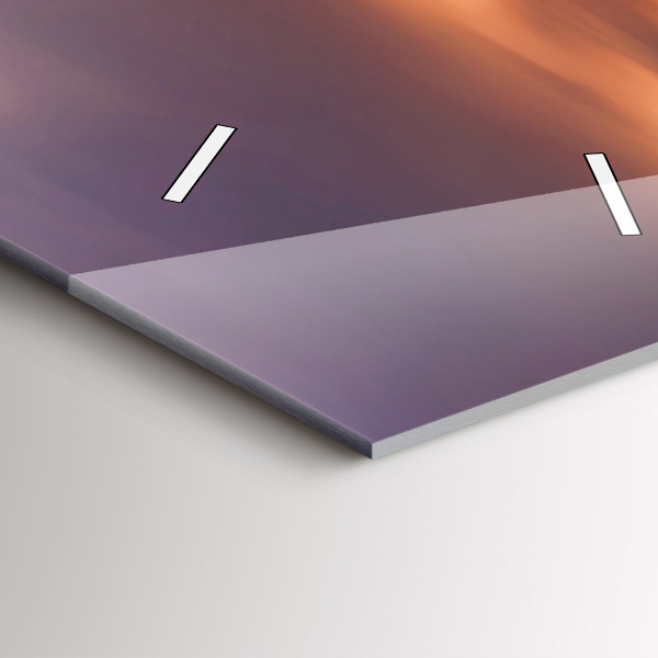 Ceas vertical de perete din sticlă Panorama orasului apusului