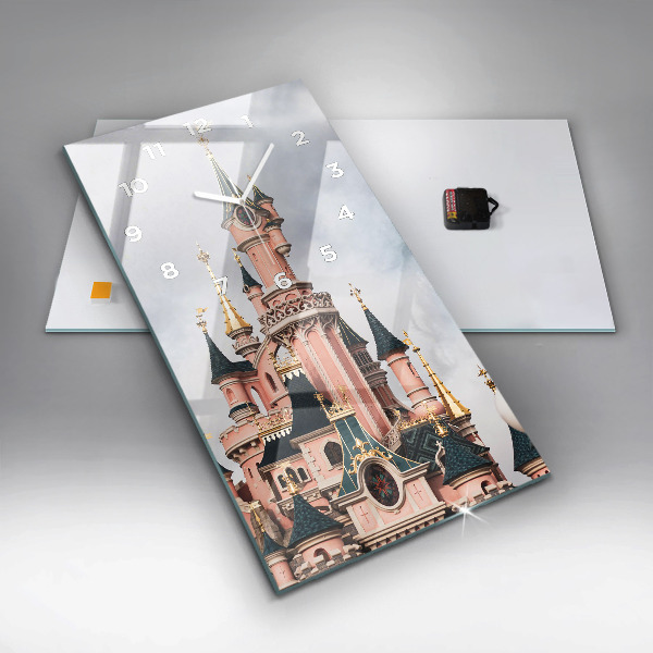 Ceas vertical de perete din sticlă Castelul Disneyland din Paris
