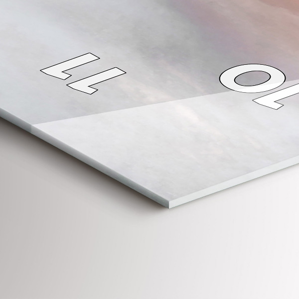 Ceas vertical de perete din sticlă Orașe la apus